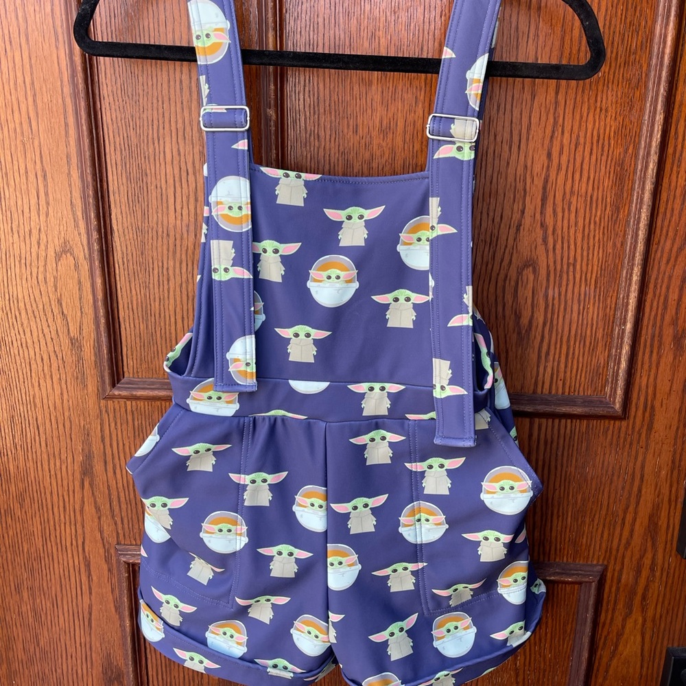 Medium Blackmilk Baby Yoda/Grogu Overalls Star Wars T… Gem
